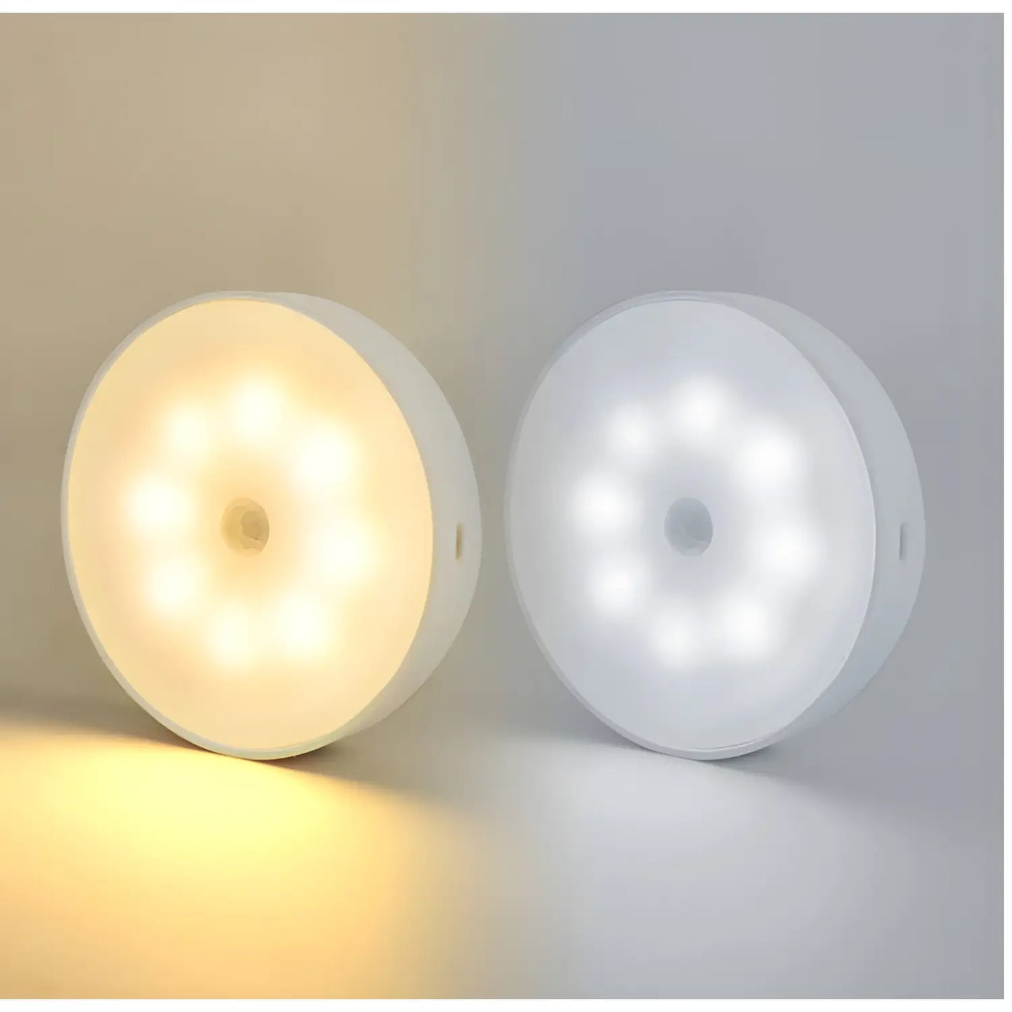 PIR rörelsesensor LED nattlampa, USB uppladdningsbar