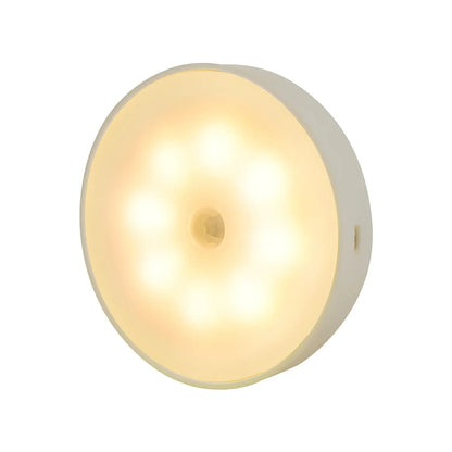 PIR rörelsesensor LED nattlampa, USB uppladdningsbar