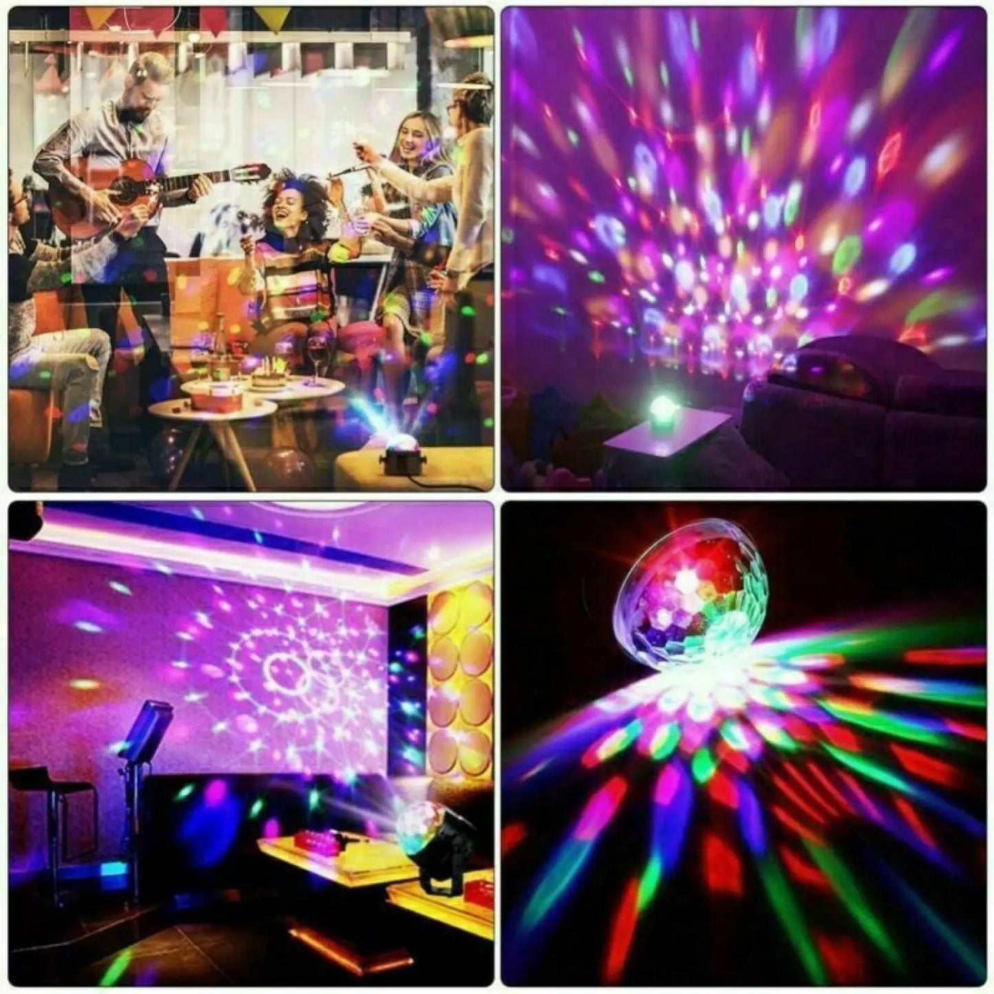 Bärbar discobelysning med LED och ljudfunktion för dans, DJ och evenemang