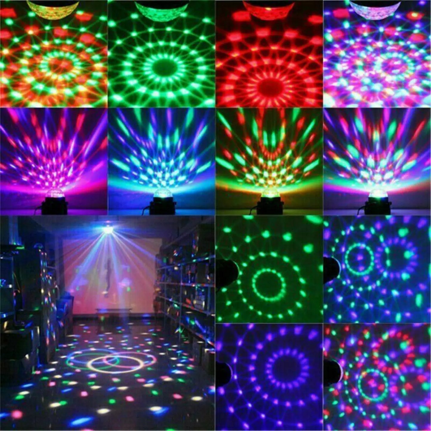 Bärbar discobelysning med LED och ljudfunktion för dans, DJ och evenemang