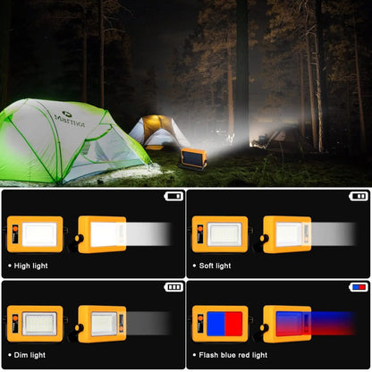 Bärbar sollykta LED strålkastare - USB uppladdningsbar campinglampa