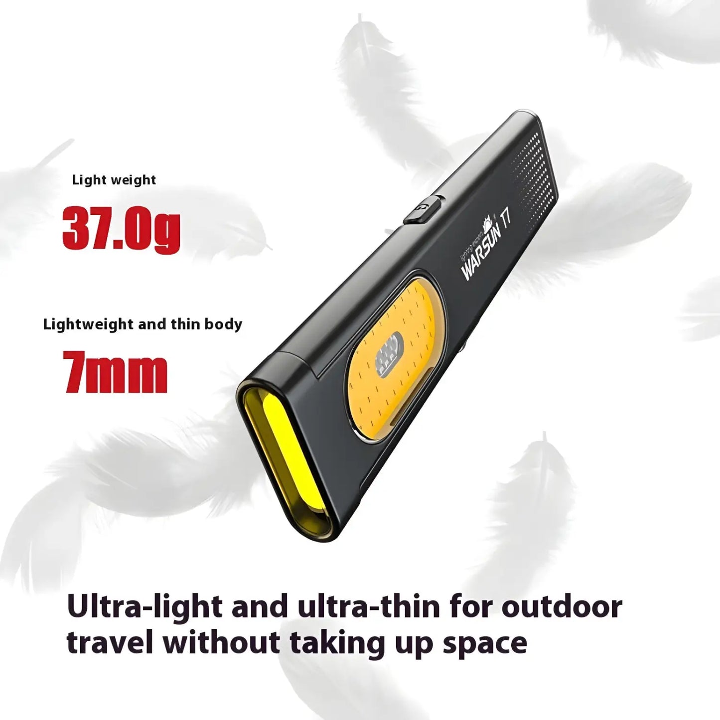 Bärbar T7 LED-ficklampa nyckelring med magnetbas