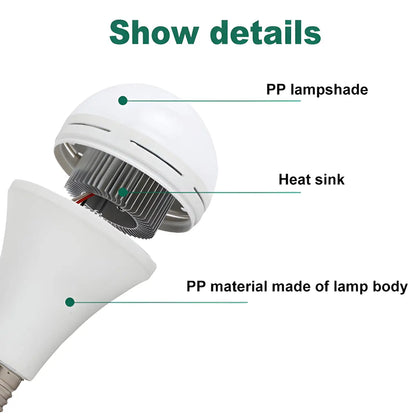 Bärbar Vattentät Uppladdningsbar LED-lampa för Camping & Fiske