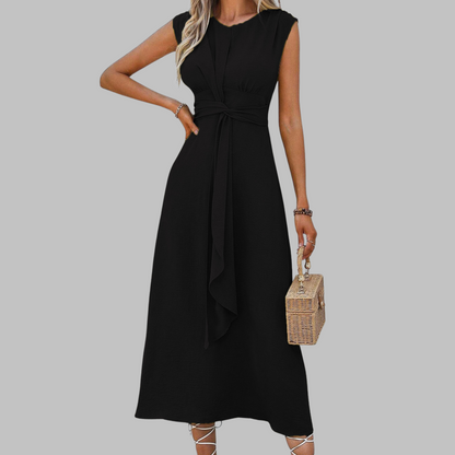 Women's A-Line Midi Dress | Elegant Sleeveless Design - View 7