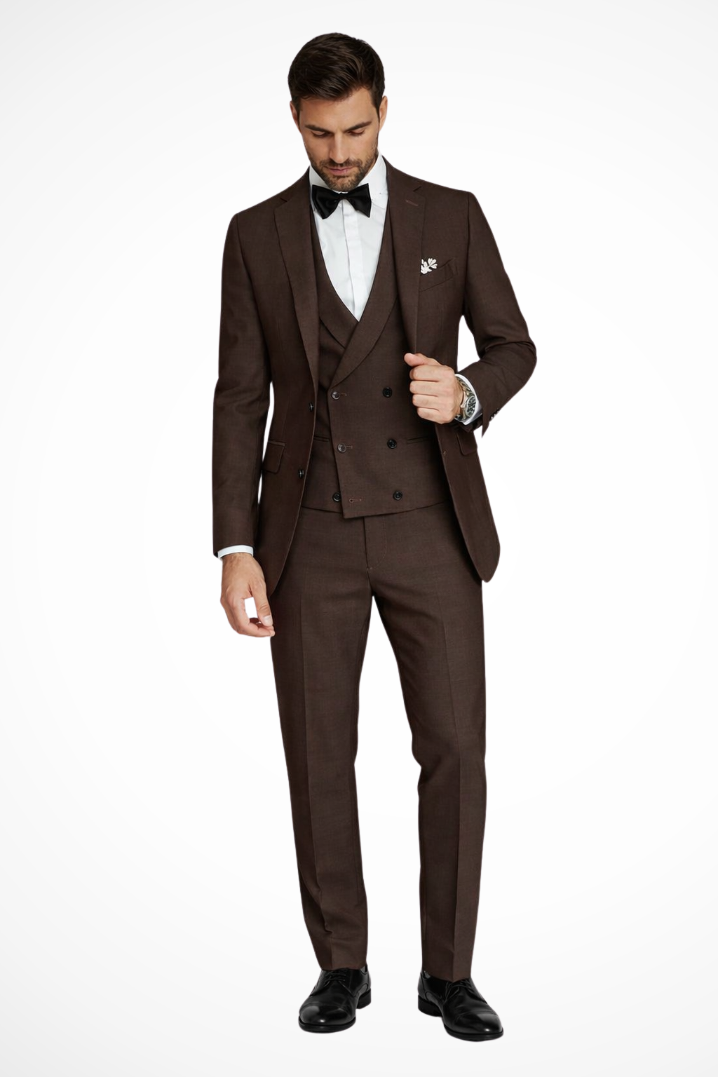 Men's Dark Green Three-Piece Suit | Tailored Wedding Formalwear - View 2