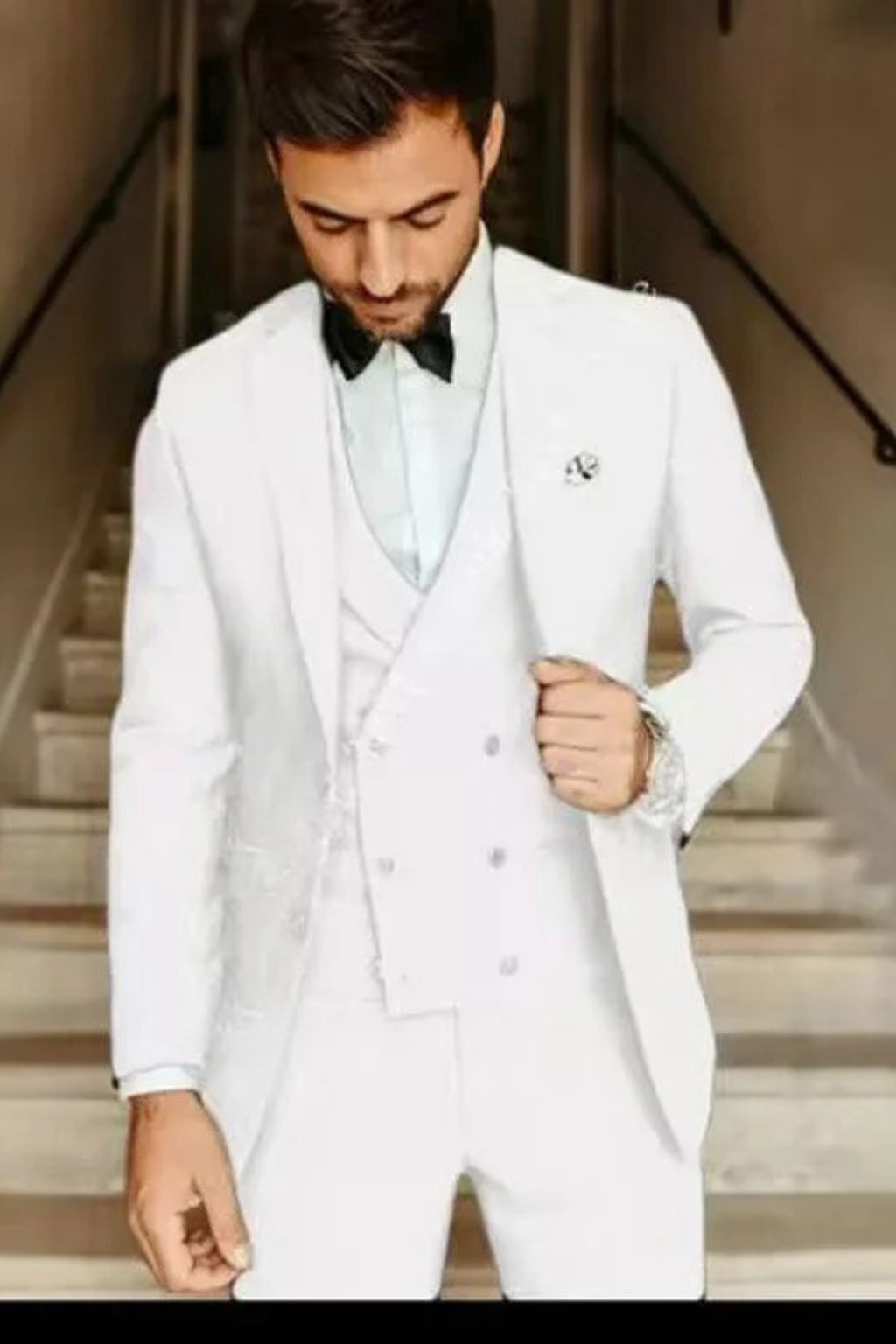 Men's Dark Green Three-Piece Suit | Tailored Wedding Formalwear - View 7