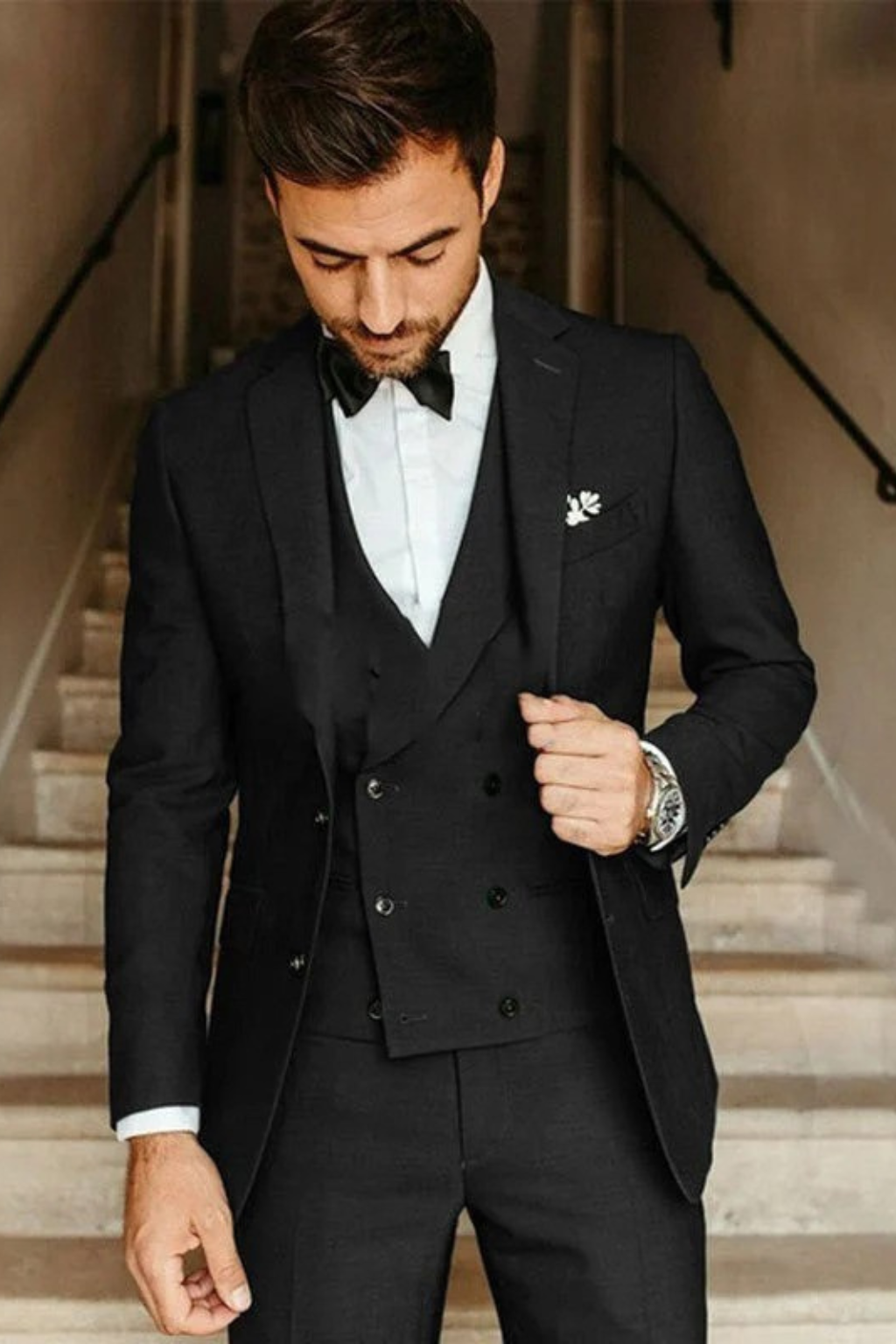 Men's Dark Green Three-Piece Suit | Tailored Wedding Formalwear - View 8