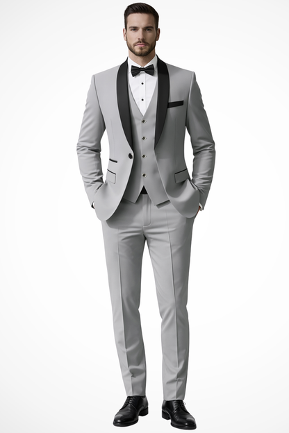 Men's Suit | Elegant Three-Piece Tailored Summer Wedding Attire - View 1