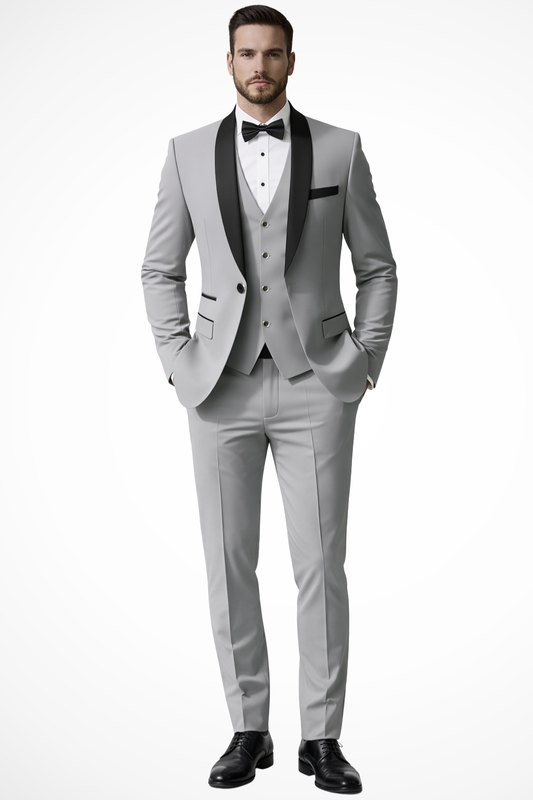 Men's Suit | Elegant Three-Piece Tailored Summer Wedding Attire - View 1