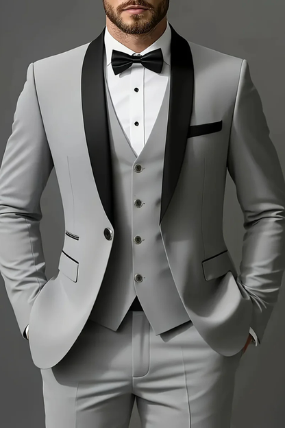 Men's Suit | Elegant Three-Piece Tailored Summer Wedding Attire - View 2