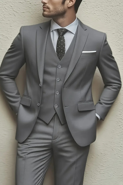 Men's Suit | Elegant Three-Piece Tailored Summer Wedding Attire - View 8