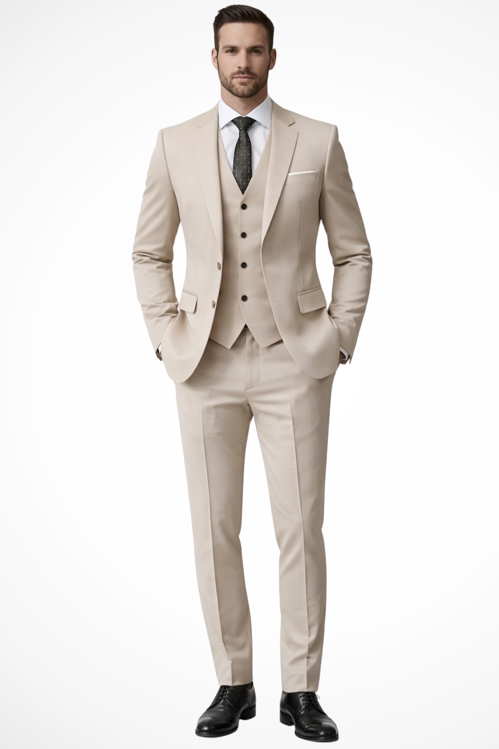 Men's Suit | Elegant Three-Piece Tailored Summer Wedding Attire - View 9