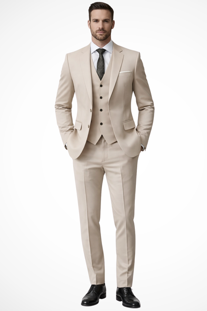 Men's Suit | Elegant Three-Piece Tailored Summer Wedding Attire - View 9