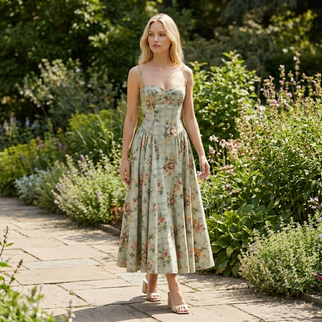 Floral Midi Dress | Elegant Summer Wedding Guest Style - View 1