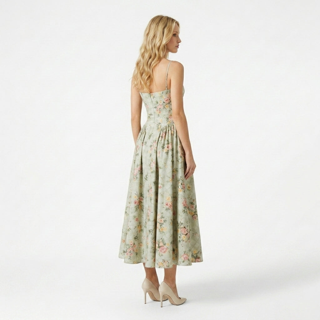 Floral Midi Dress | Elegant Summer Wedding Guest Style - View 3