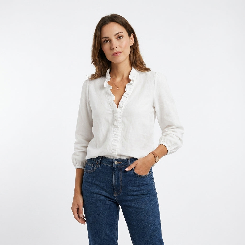 Elegant Plus Size Ruching Blouse | Versatile Women's Top - View 4