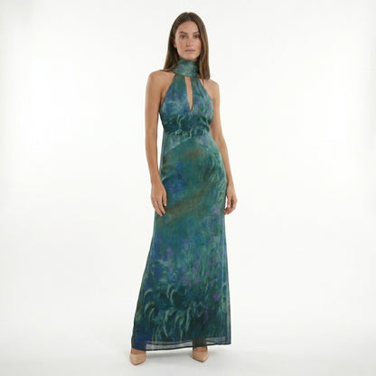 Floral Chiffon Maxi Dress | Elegant Wedding Guest Style - View 3