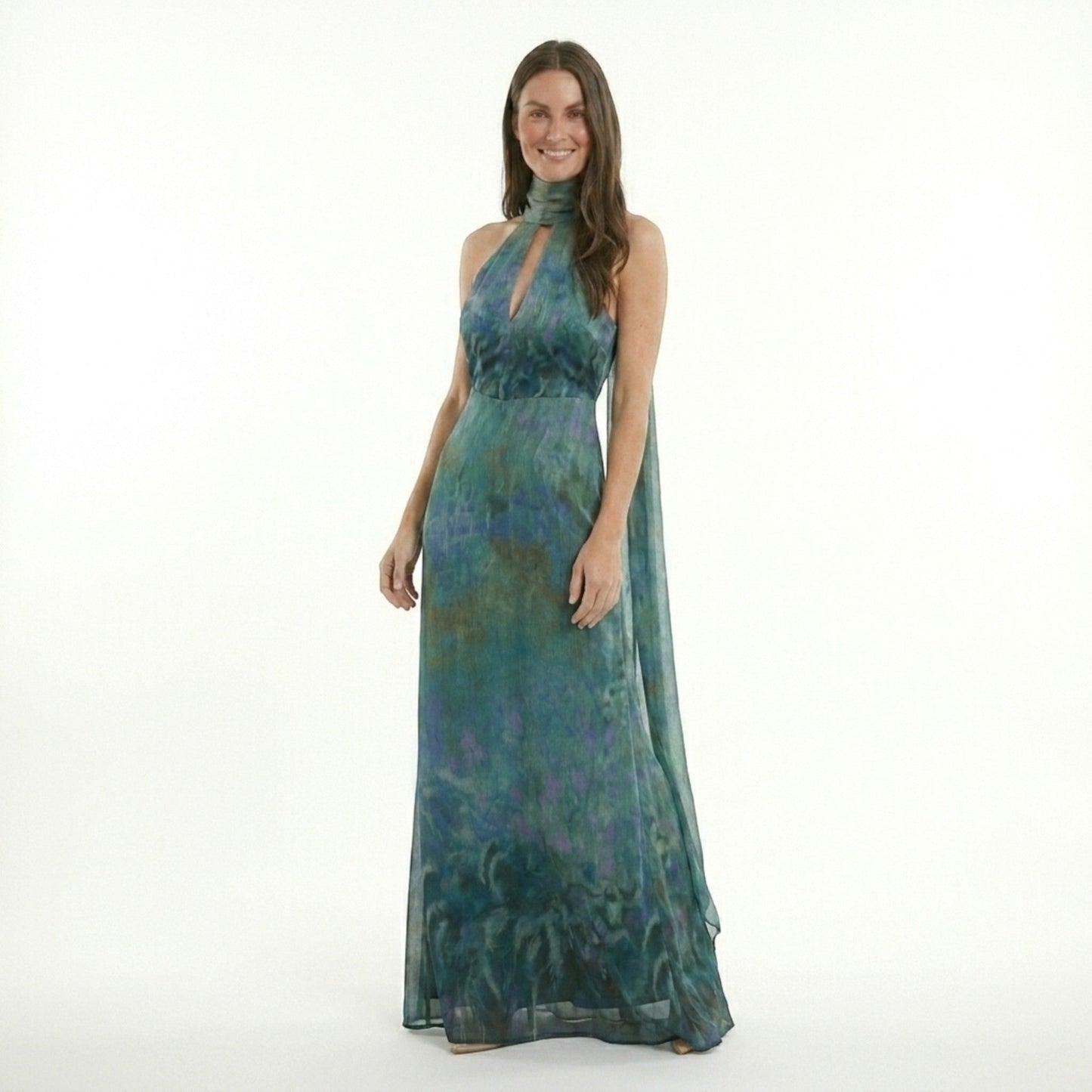 Floral Chiffon Maxi Dress | Elegant Wedding Guest Style - View 4