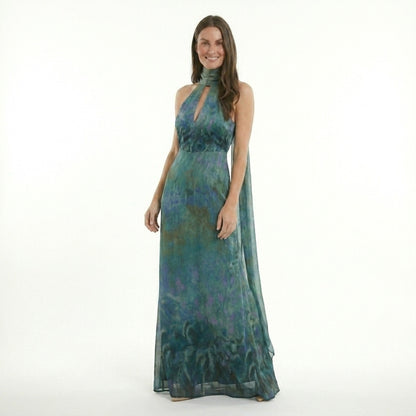 Floral Chiffon Maxi Dress | Elegant Wedding Guest Style - View 4