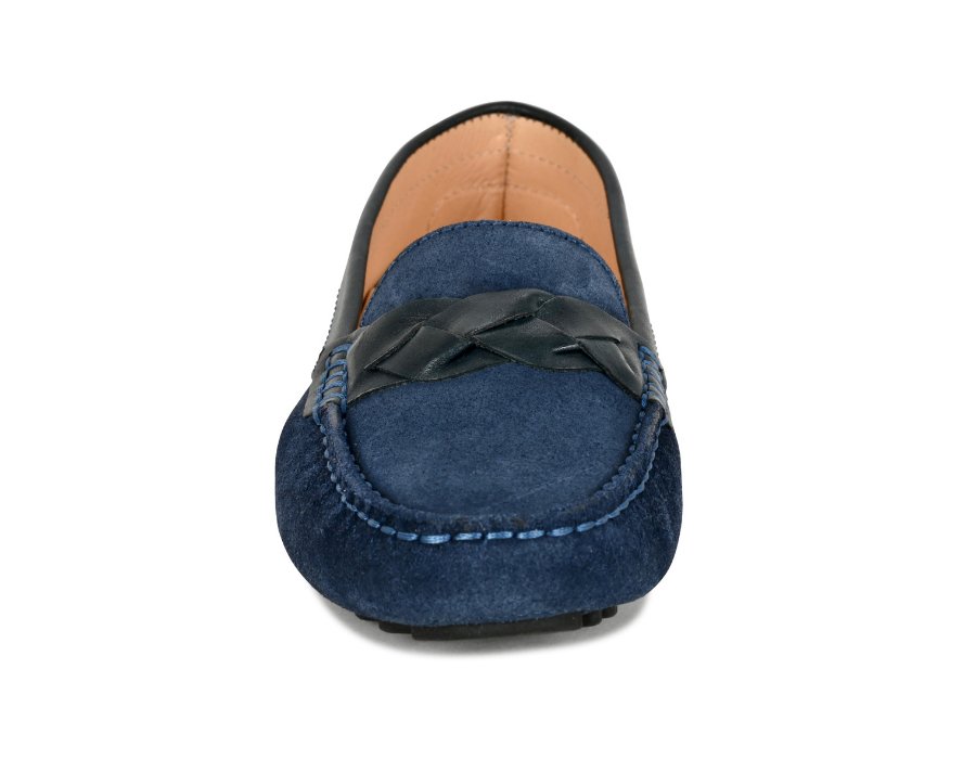 PIPER Läder Körsko Loafer Marinblå