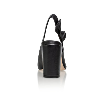Daphne lær slingback-pumps svart