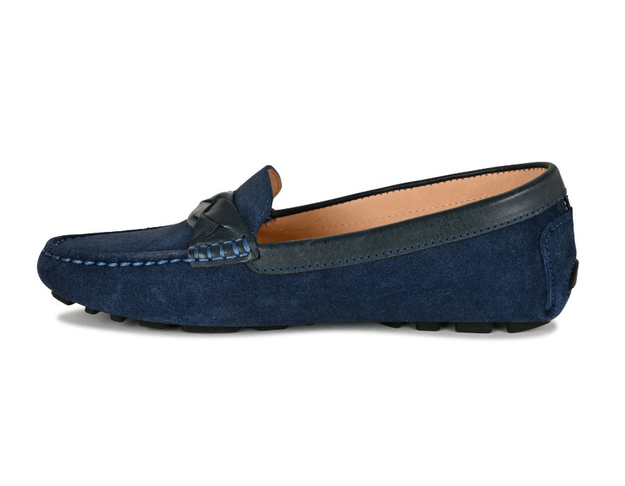 PIPER Läder Körsko Loafer Marinblå