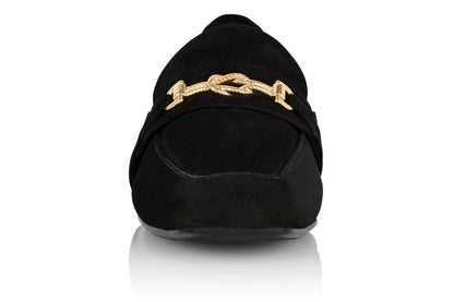 Adonis Schwarzer Nubukleder Slipper