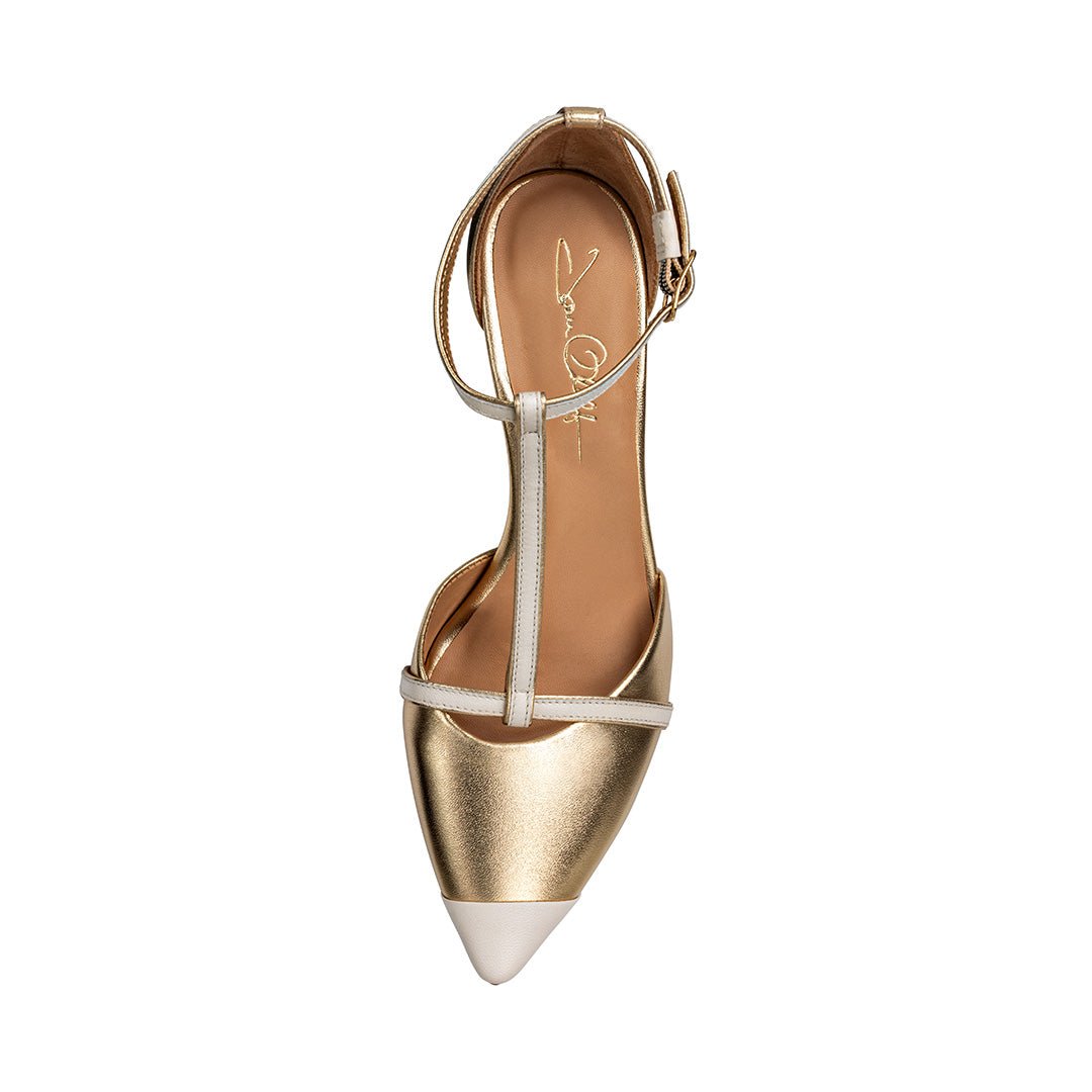 Desiree Guld / Off White Nappa