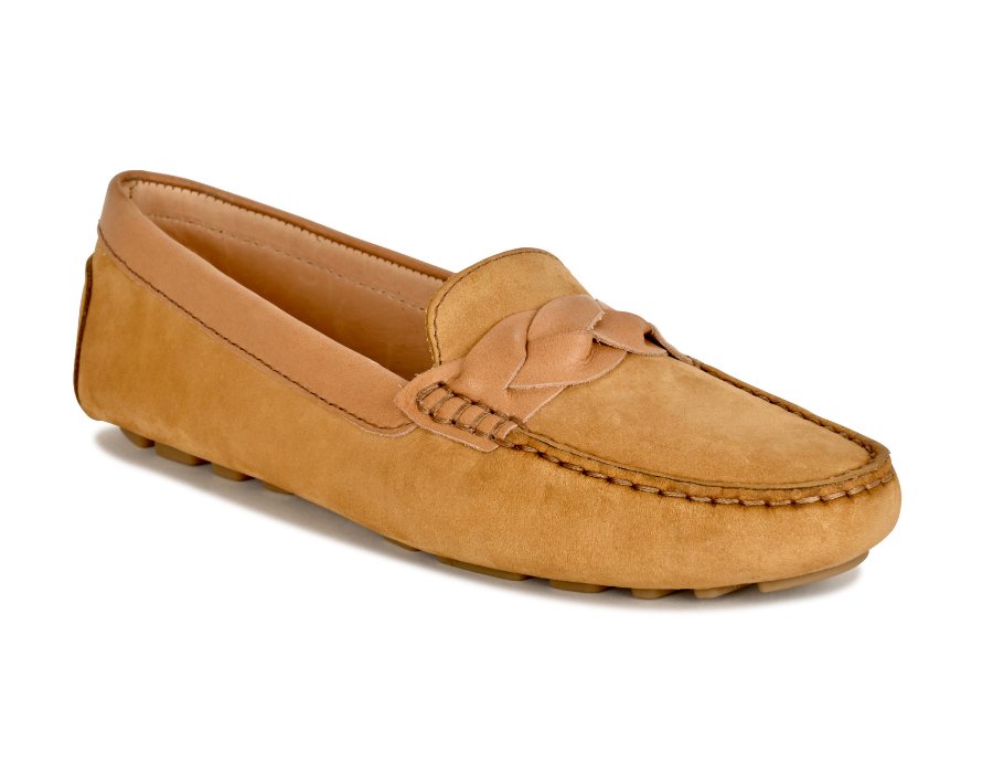 PIPER leren rijloafer camel