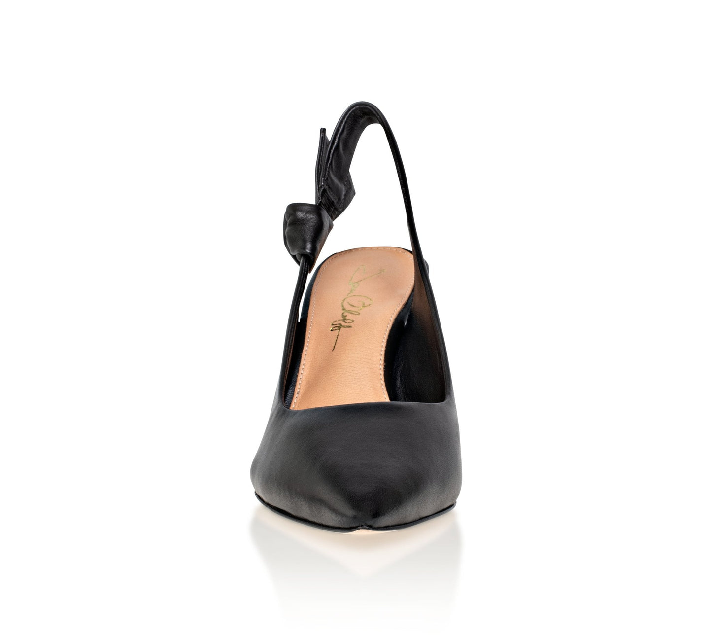 Daphne lær slingback-pumps svart