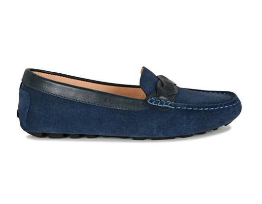Mocassino da guida in pelle PIPER blu navy