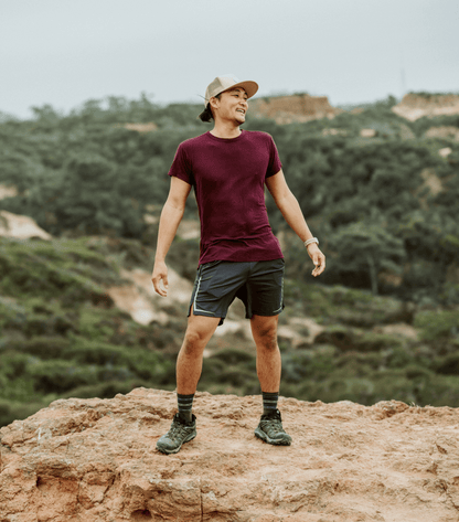 T-shirt Bamboo Aerotech - Prune Foncé