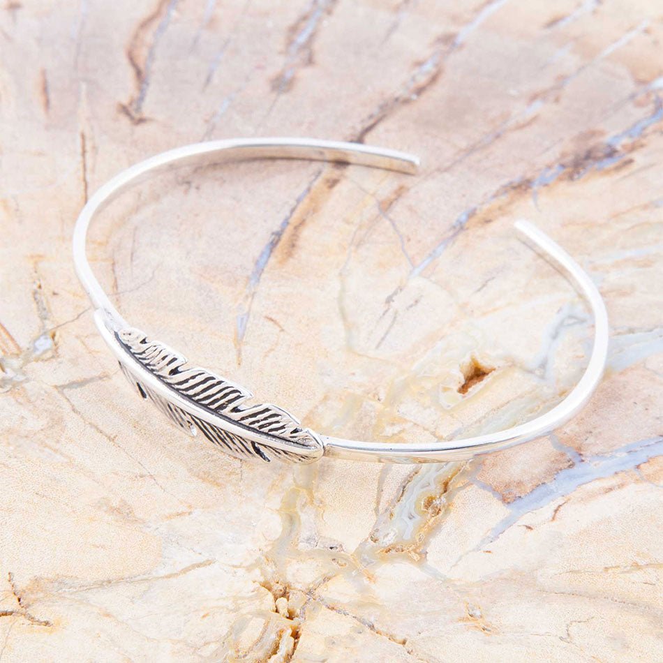 Bracciale a polsino con piuma Sterling Quill