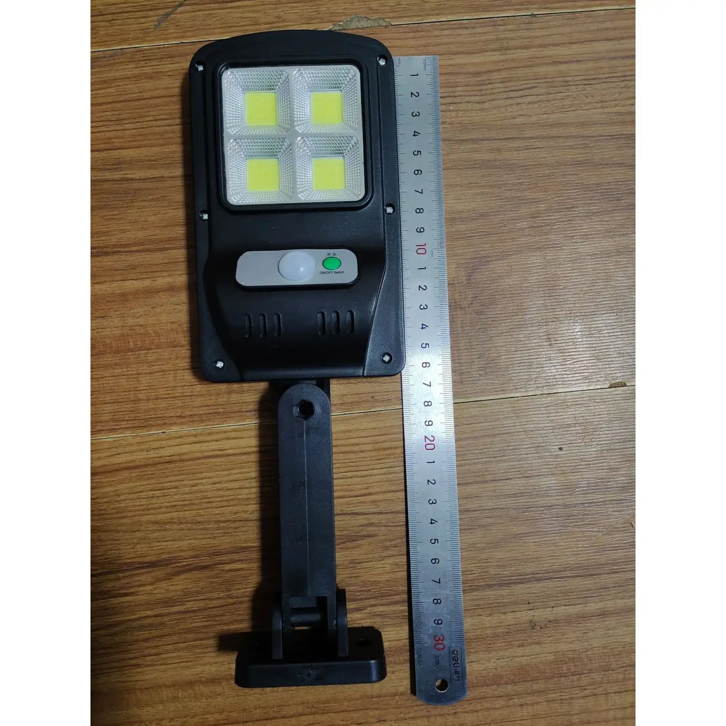 Fjärrstyrd solcells gatulampa med rörelsesensor och LED-ljus