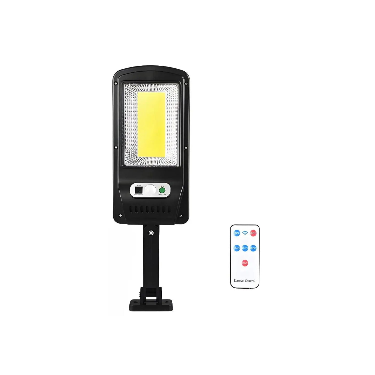 Fjärrstyrd solcells gatulampa med rörelsesensor och LED-ljus