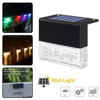 RGB LED solcellsstaketlampa - vattentät trappbelysning för utomhusbruk