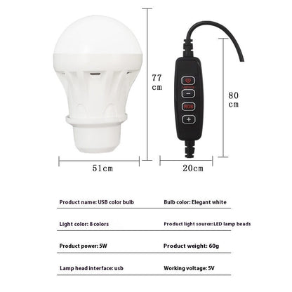 Fantastisk färgad LED-lampa med 5V mobilström för kraftfull belysning