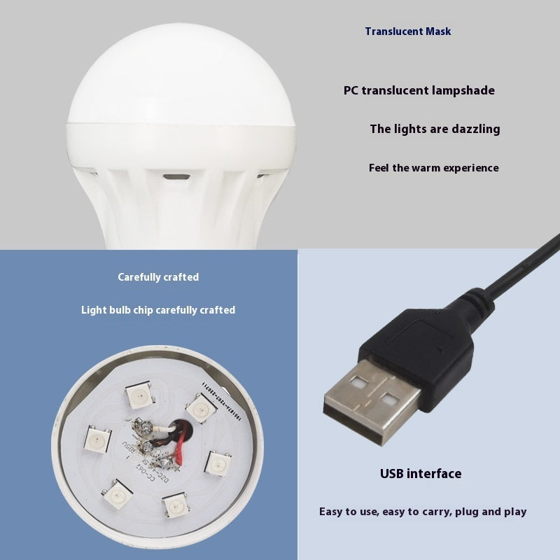 Fantastisk färgad LED-lampa med 5V mobilström för kraftfull belysning