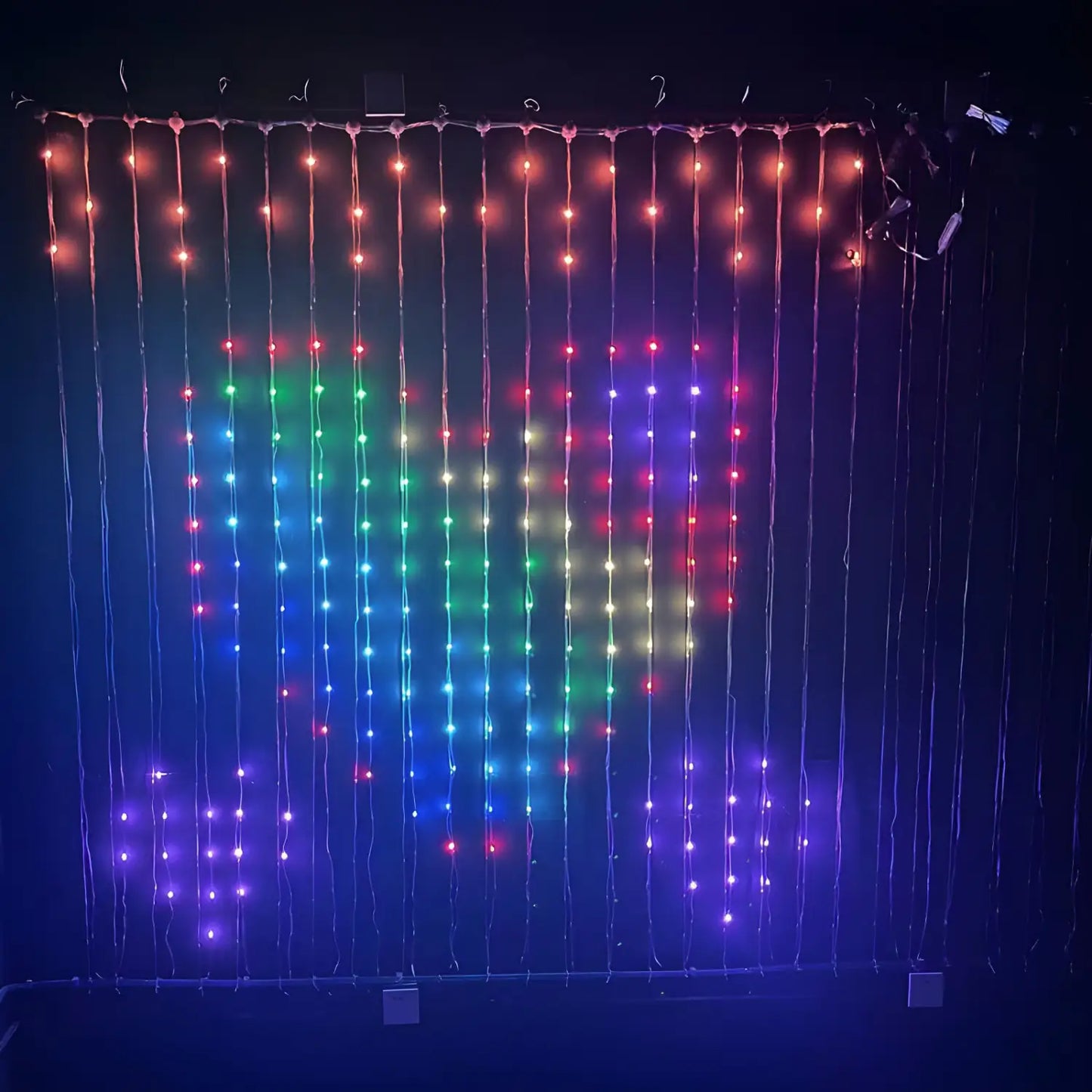 RGB smart ljusslinga för gardin- och festdekoration med appstyrning