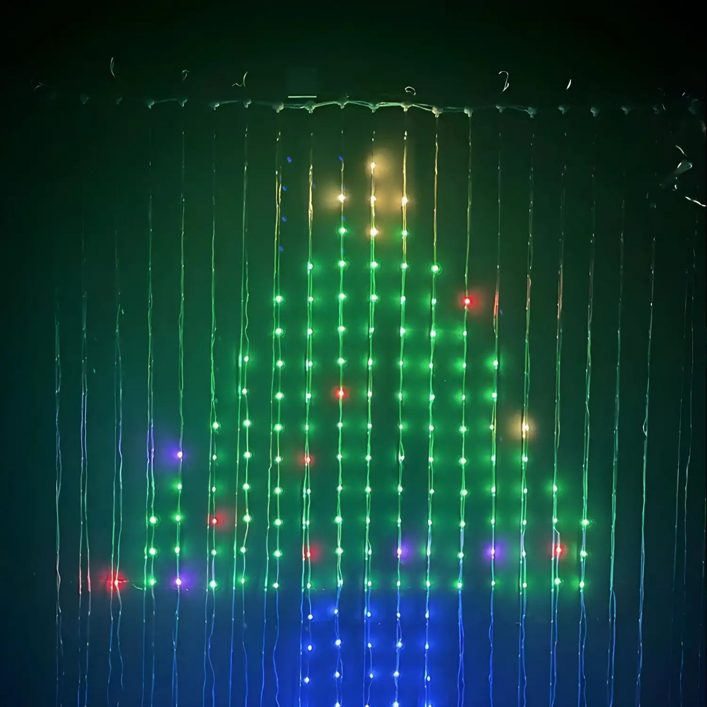 RGB smart ljusslinga för gardin- och festdekoration med appstyrning