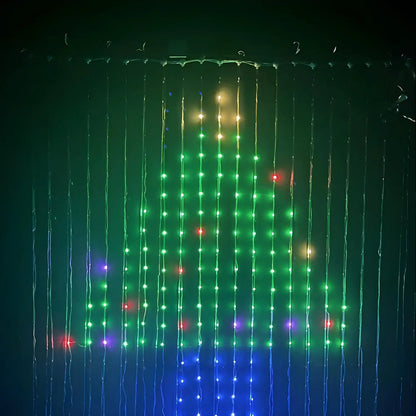 RGB smart ljusslinga för gardin- och festdekoration med appstyrning