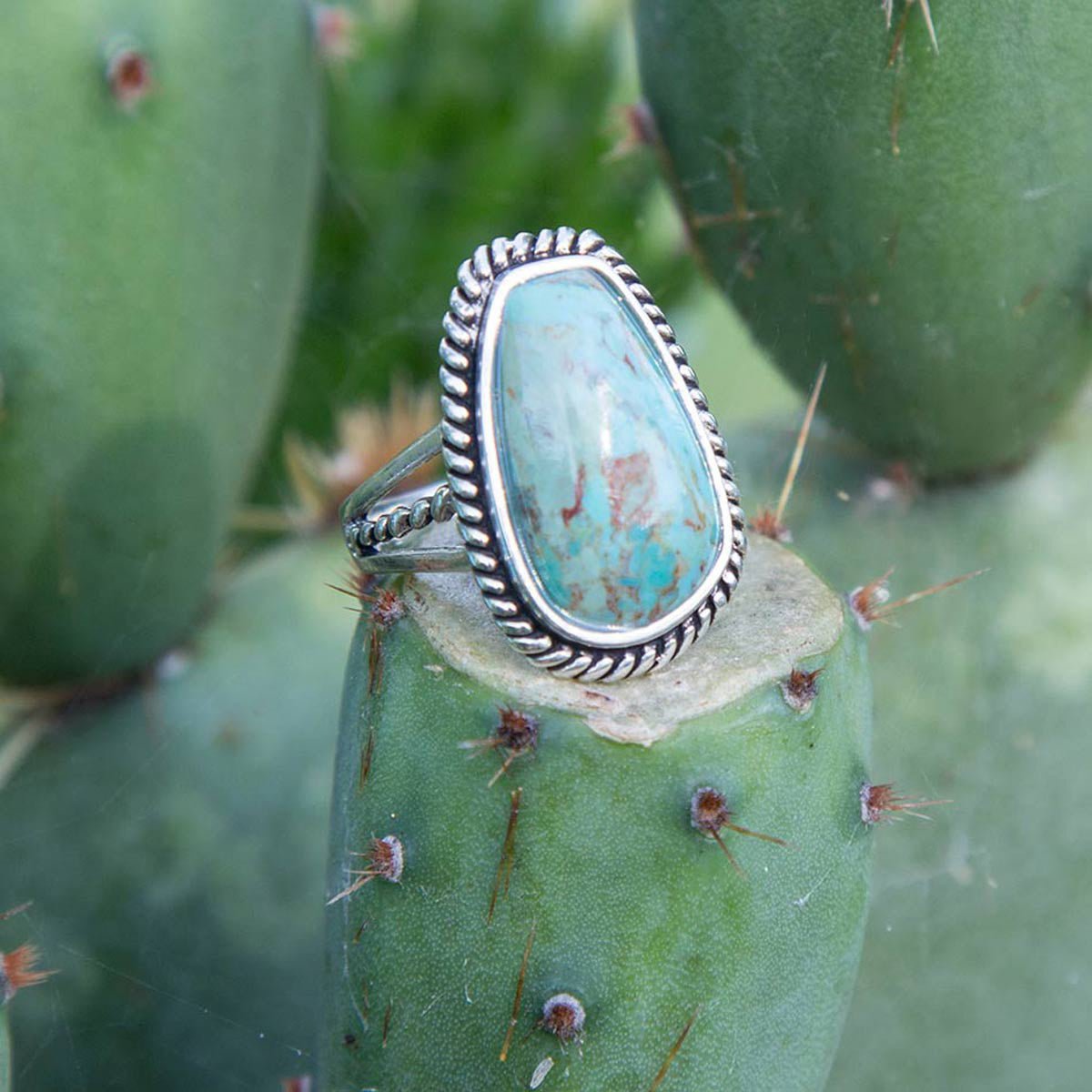 Seilring Türkis - Sterlingsilber