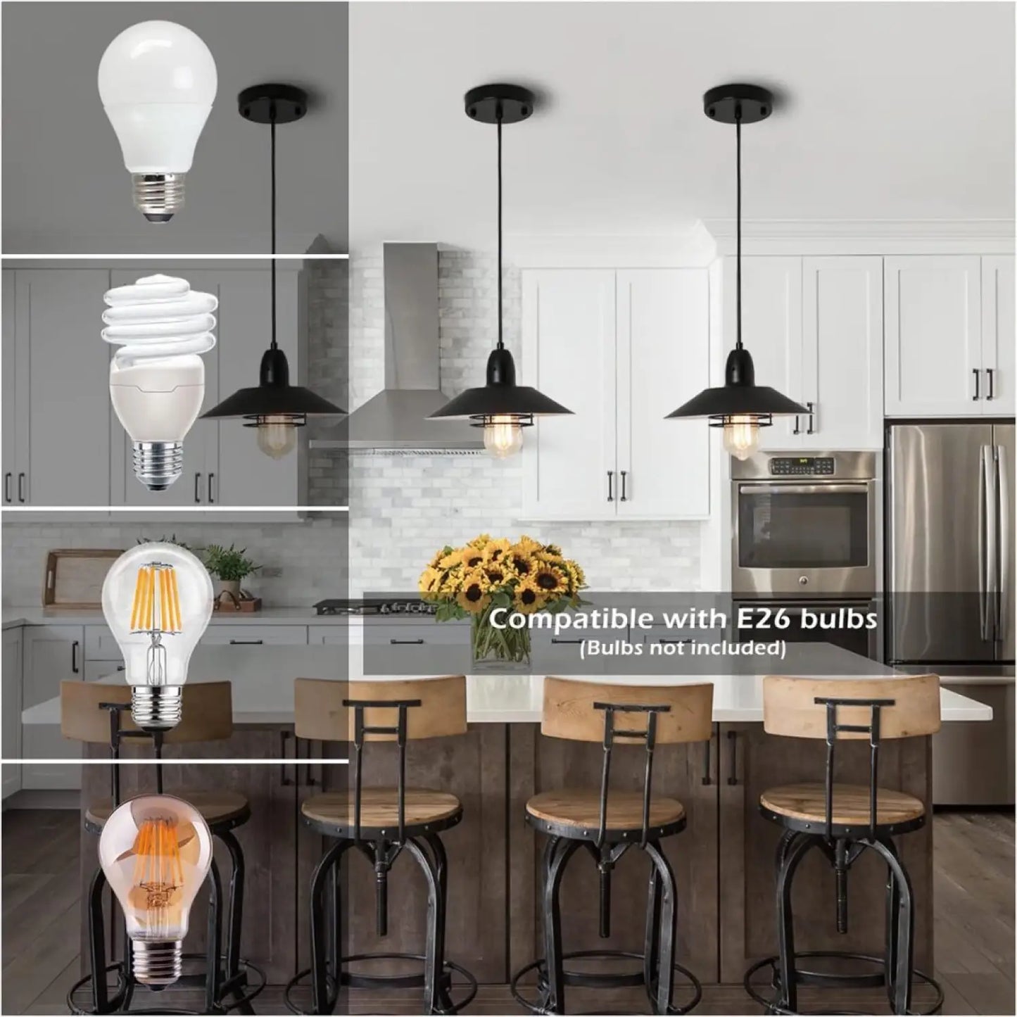Rustic Adjustable Metal Vintage Pendant Lights for Indoor Spaces