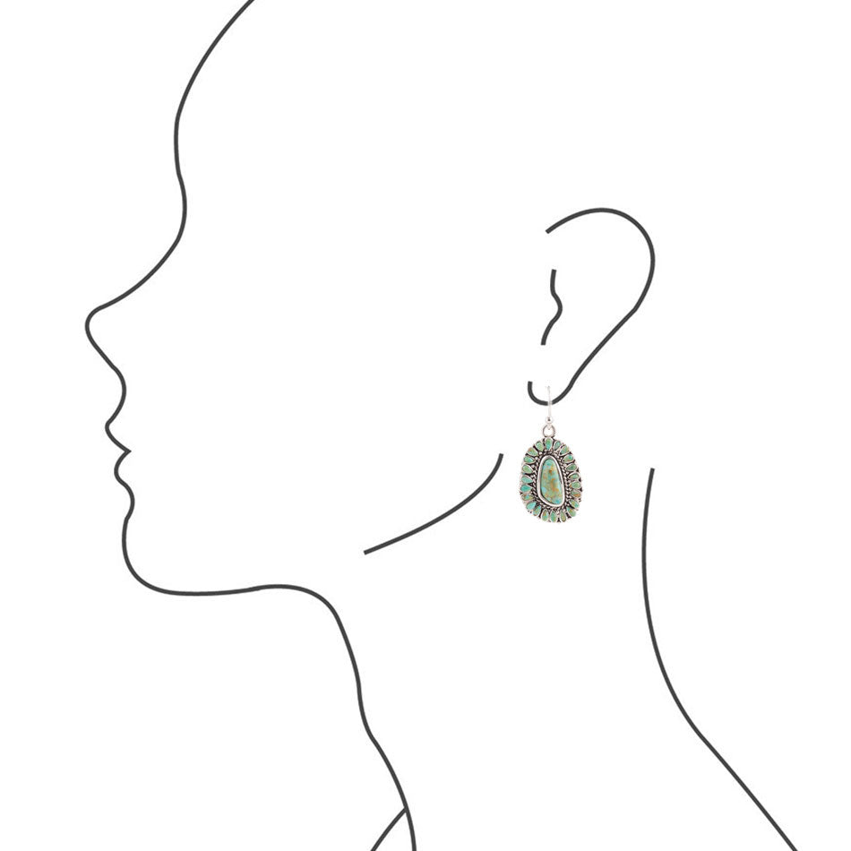 Orecchini in Turchese Sedona Blue e Argento Sterling