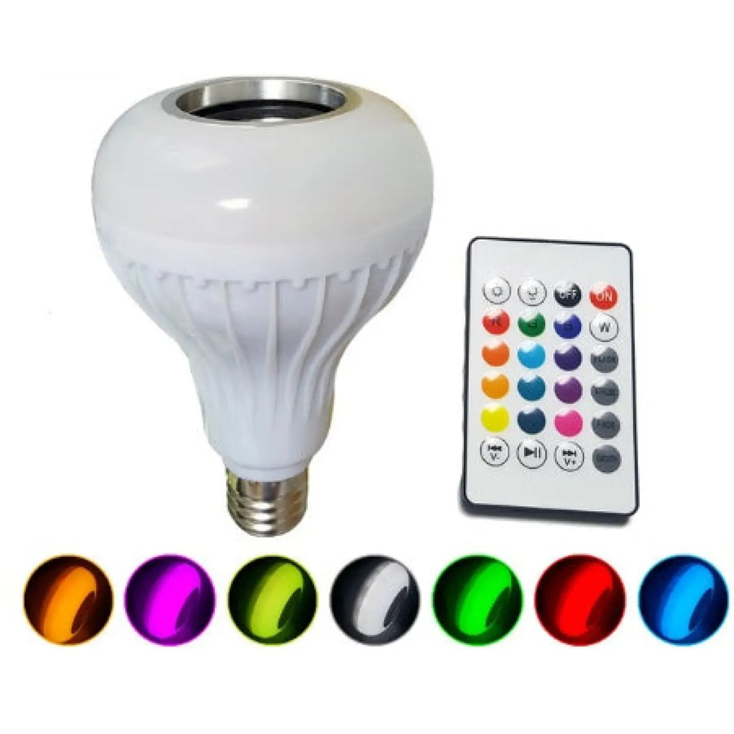 Sju-färgs LED-lampa med fjärrkontroll och trådlöst ljud