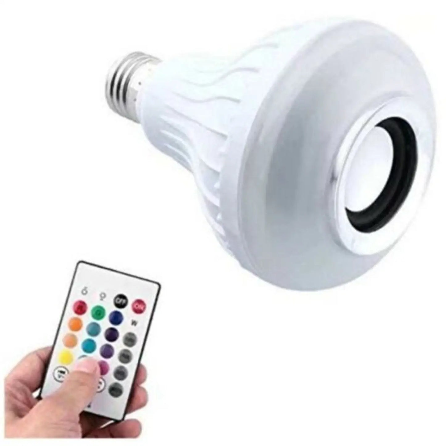 Sju-färgs LED-lampa med fjärrkontroll och trådlöst ljud