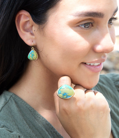 Orecchini in Magnesite Tonalità della Terra
