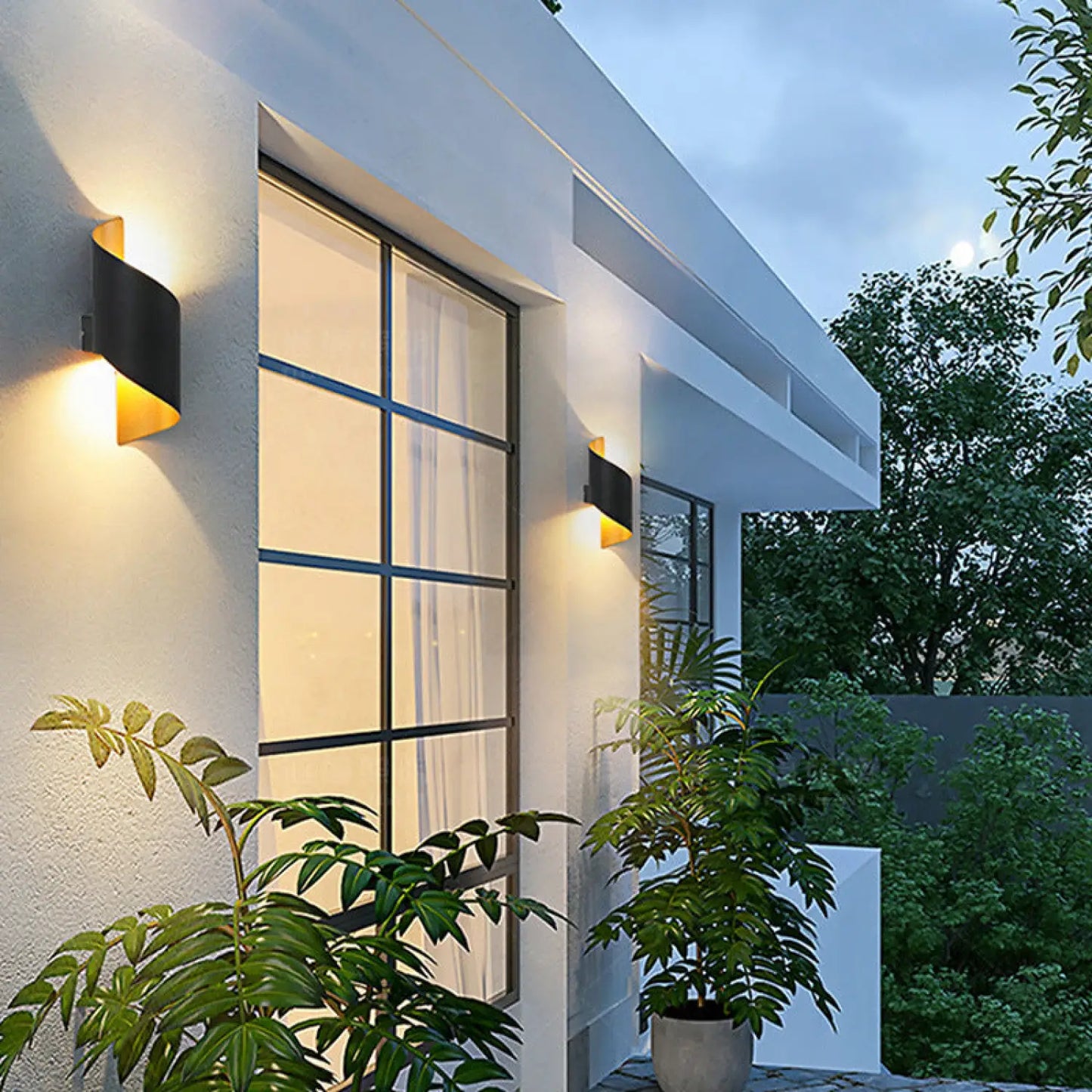 Enkel utomhus-LED-lampa med elegant vattentät design