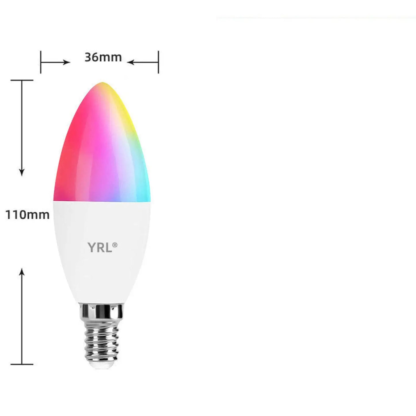 Smarta LED-lampor | E14 RGB CW WW dimbar glödlampa med röststyrning