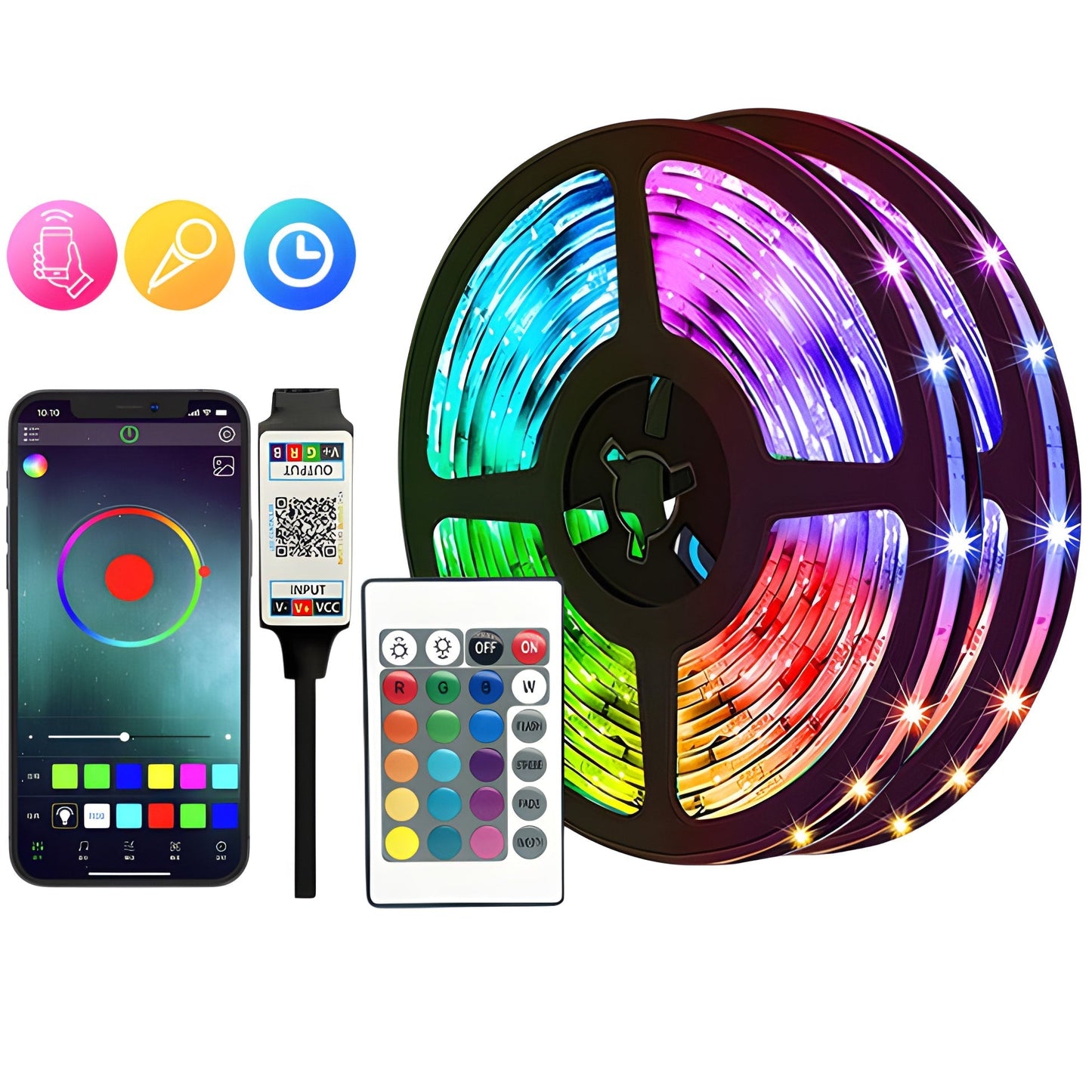 Smart LED-lampor Bluetooth RGB-remsa med fjärrkontroll